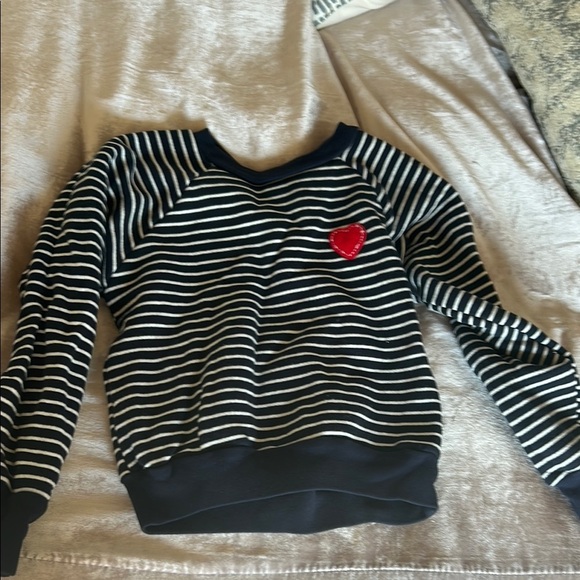 Loup Other - Girls Loup Navy and White Striped Sweatshirt Size XS